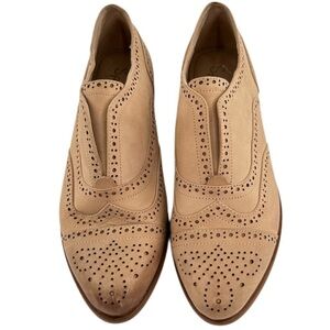 Splendid flats size 6 tan leather brouge wingtip oxfords spectators Academia